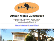 Tablet Screenshot of africanights.co.za